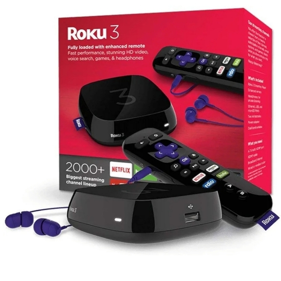 Roku 3 Streaming Device with Dual-Band Wireless,Media Player w Voice Search - Picture 3 of 16